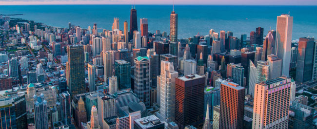 Chicago Skyline at twilight - real estate pocket listing